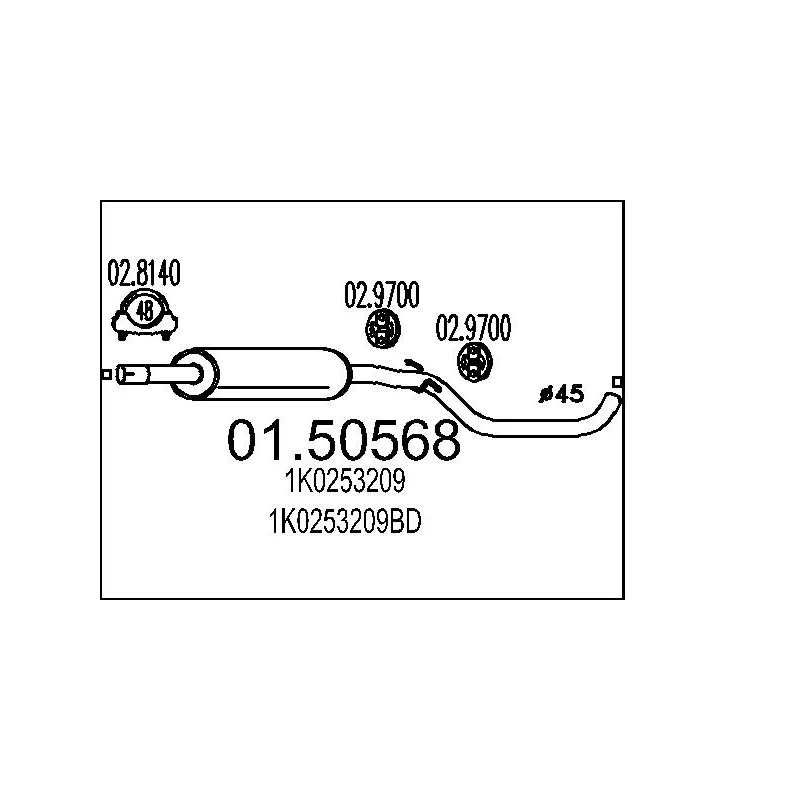 Silencieux central MTS 01.50568