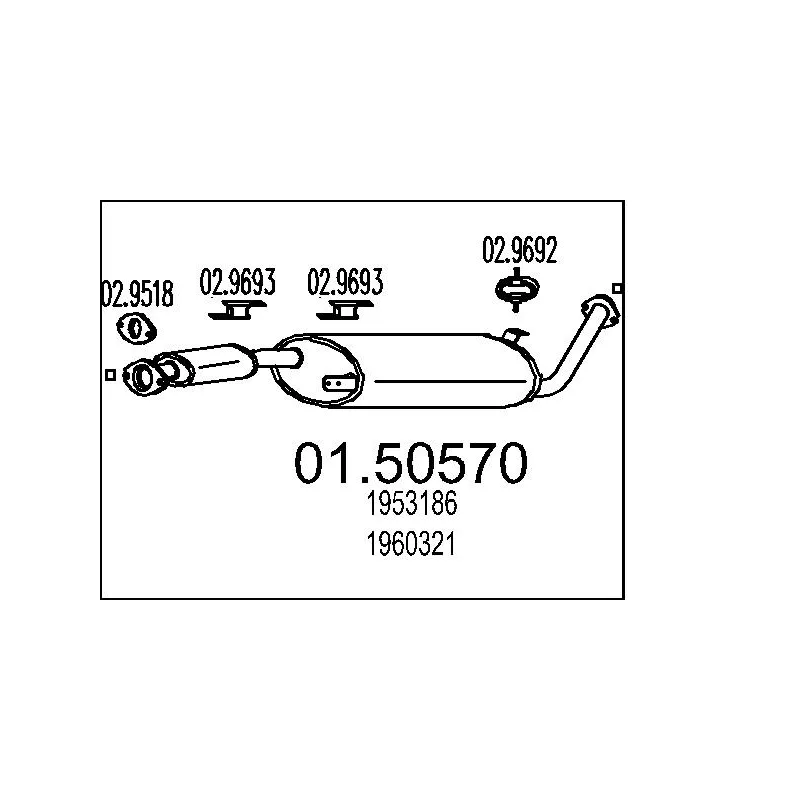 Silencieux central MTS 01.50570