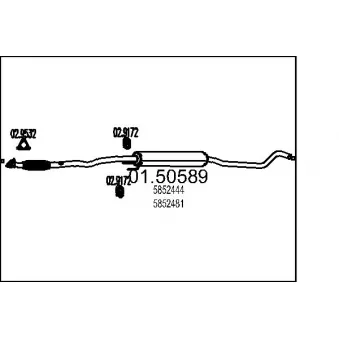 Silencieux central MTS 01.50589