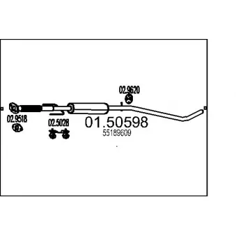 Silencieux central MTS 01.50598