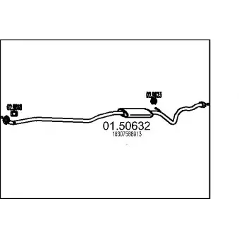 Silencieux central MTS 01.50632