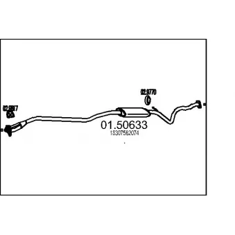Silencieux central MTS 01.50633