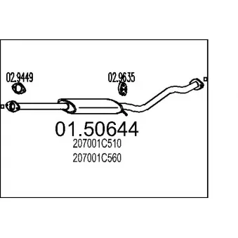Silencieux central MTS