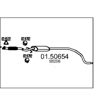Silencieux central MTS 01.50654
