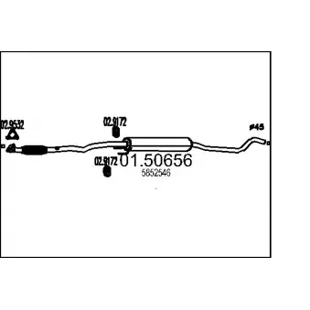 Silencieux central MTS 01.50656
