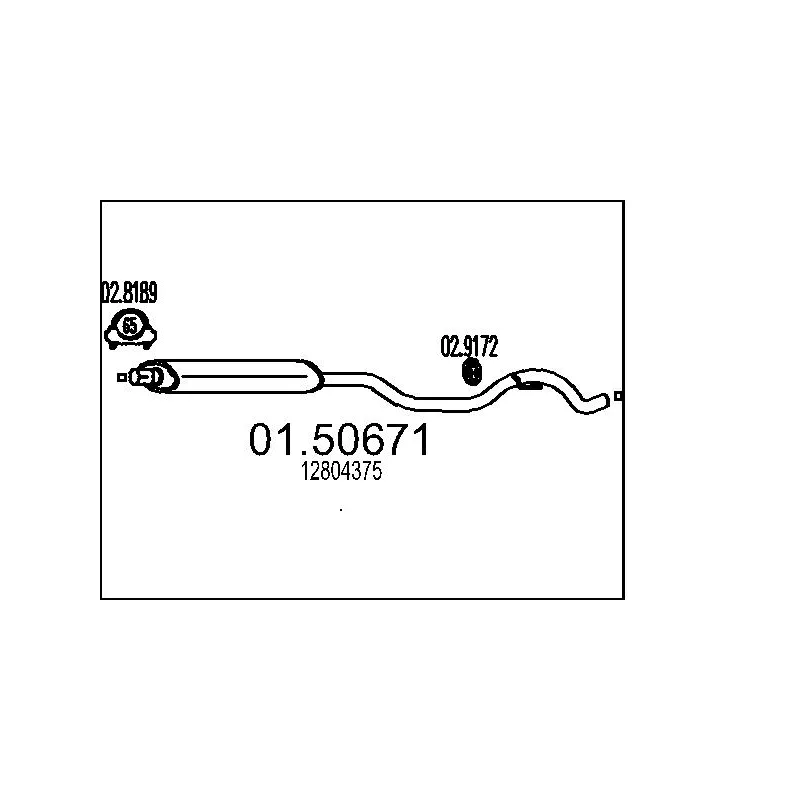 Silencieux central MTS 01.50671