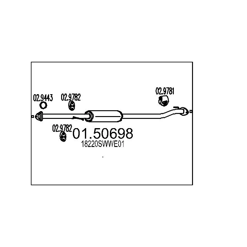 Silencieux central MTS 01.50698