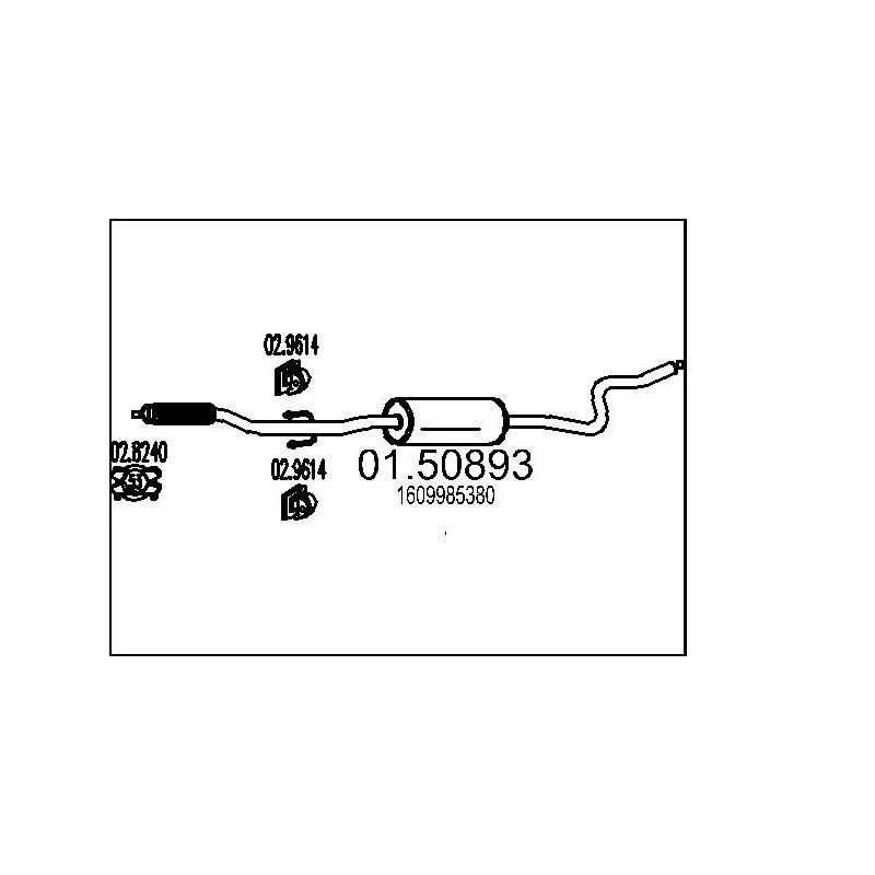 Silencieux central MTS 01.50893