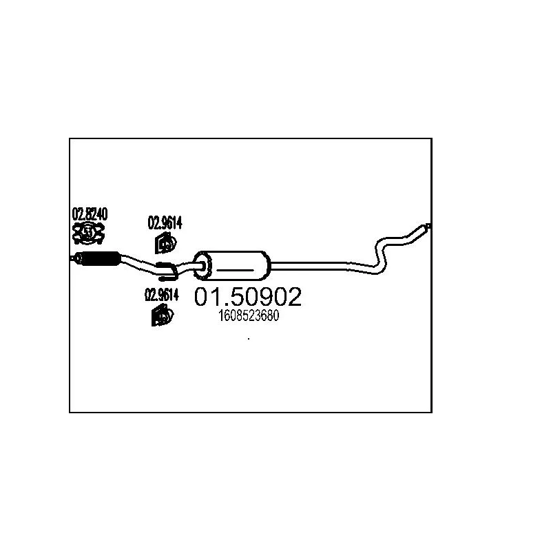 Silencieux central MTS 01.50902