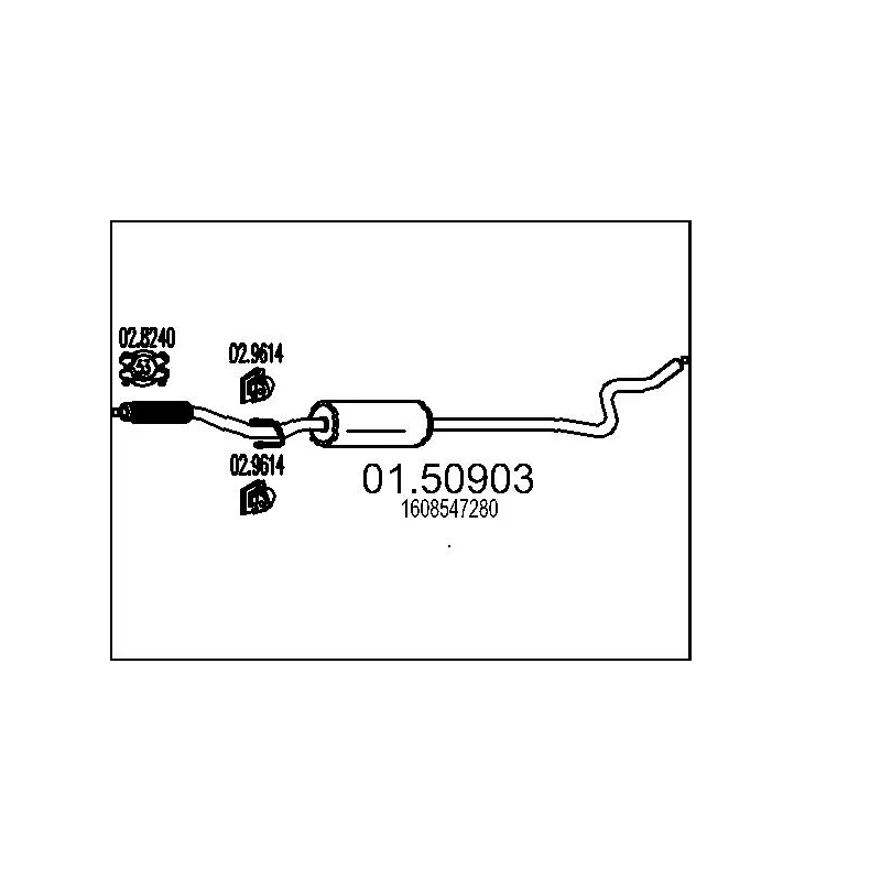 Silencieux central MTS 01.50903
