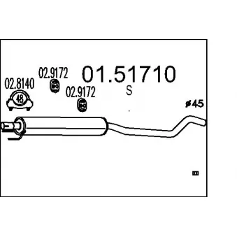 Silencieux central MTS