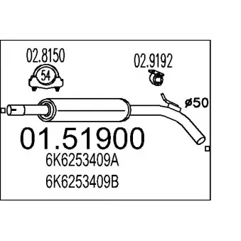 Silencieux central MTS