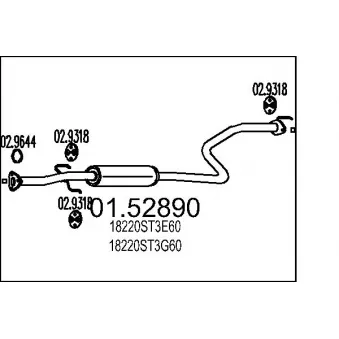 Silencieux central MTS 01.52890