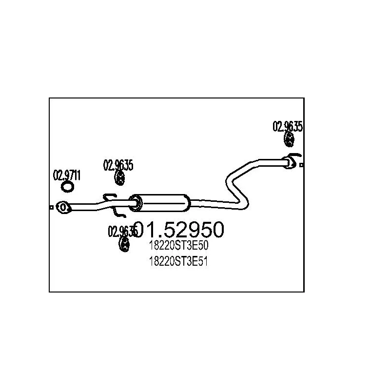 Silencieux central MTS 01.52950