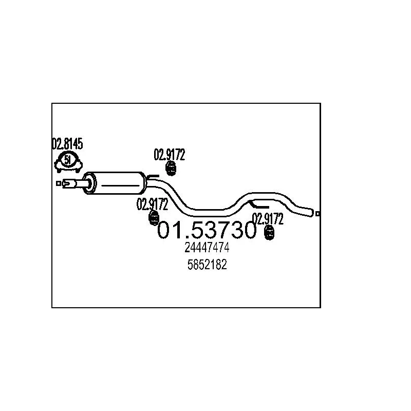 Silencieux central MTS 01.53730