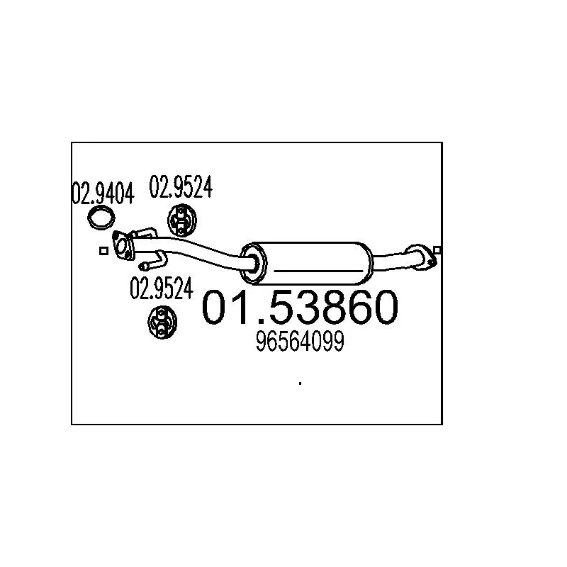Silencieux central MTS 01.53860
