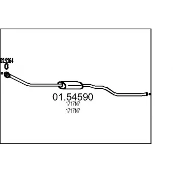 Silencieux central MTS 01.54590