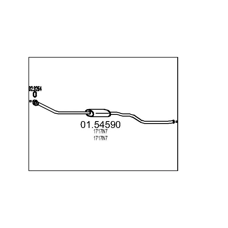 Silencieux central MTS 01.54590