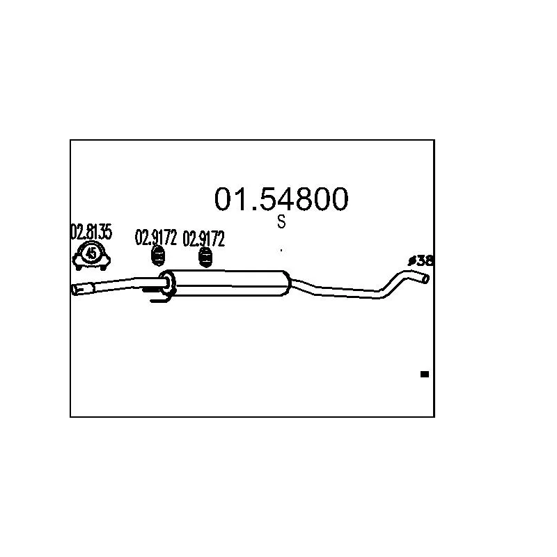 Silencieux central MTS 01.54800