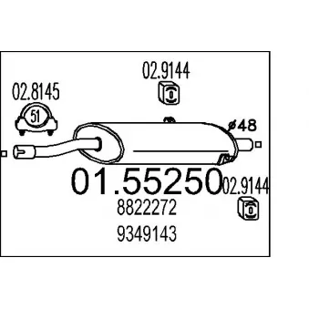 Silencieux central MTS
