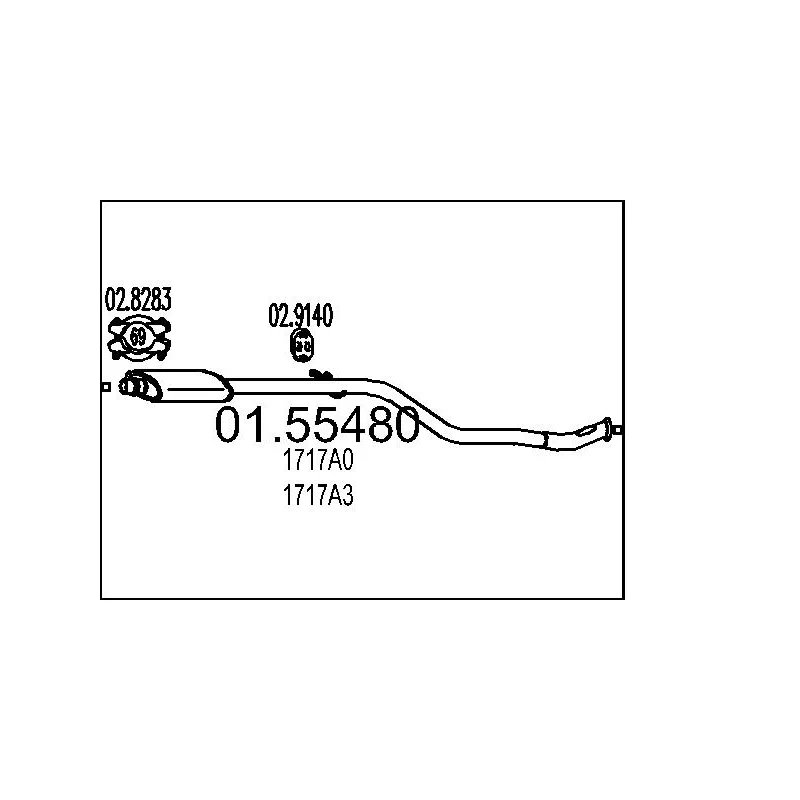 Silencieux central MTS 01.55480