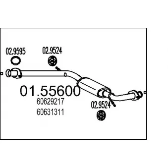 Silencieux central MTS