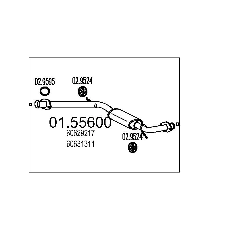 Silencieux central MTS 01.55600