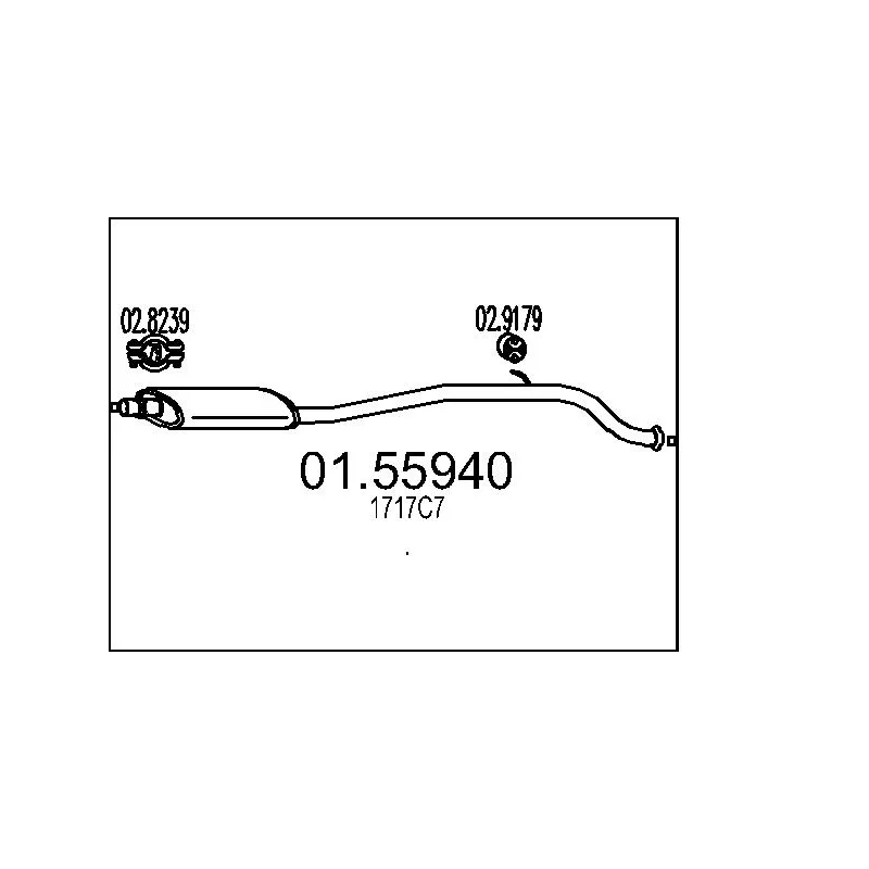 Silencieux central MTS 01.55940