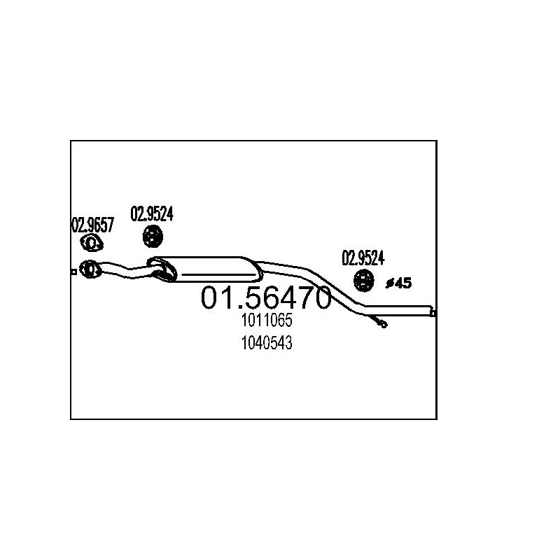 Silencieux central MTS 01.56470
