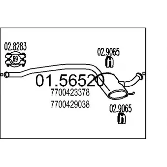 Silencieux central MTS
