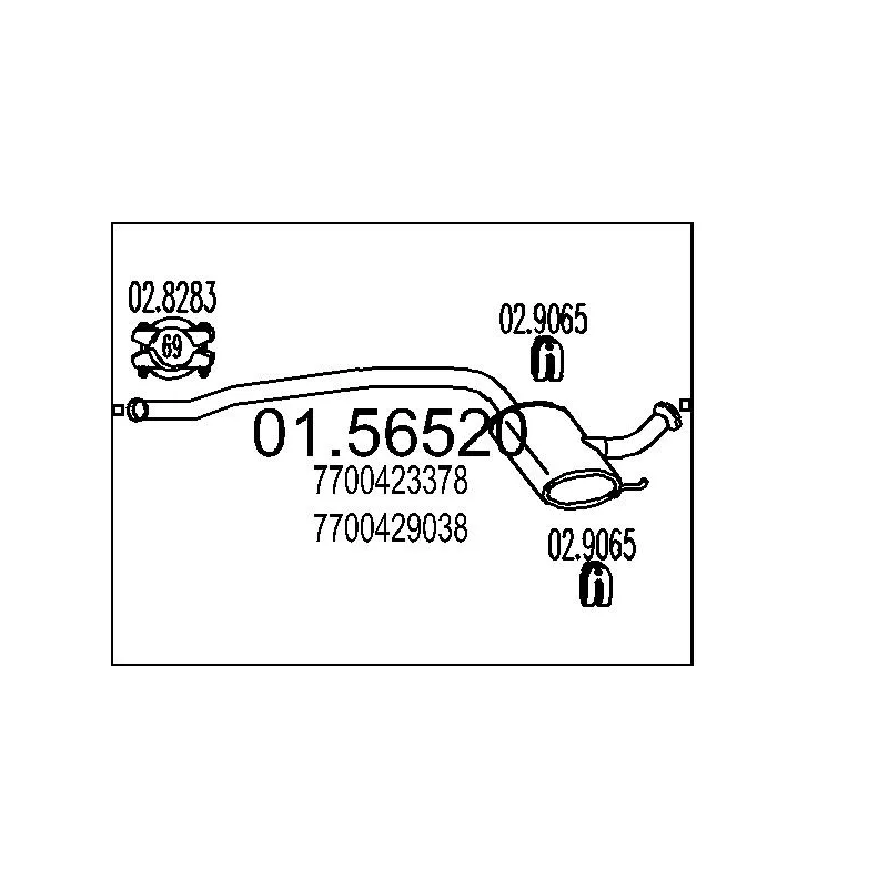 Silencieux central MTS 01.56520