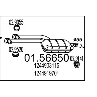 Silencieux central MTS