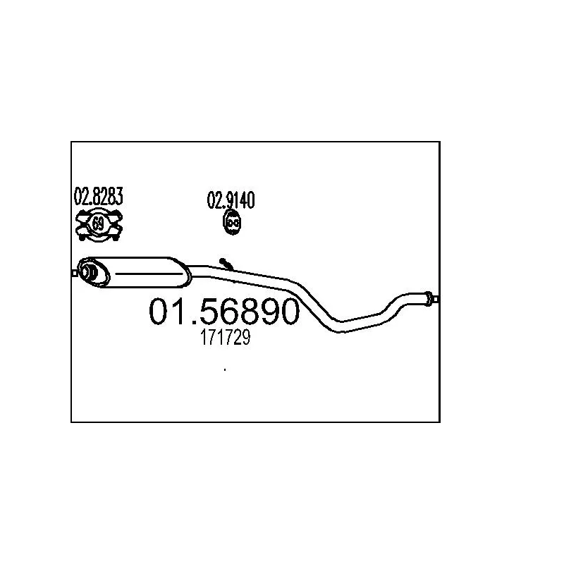 Silencieux central MTS 01.56890