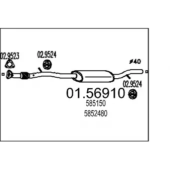 Silencieux central MTS