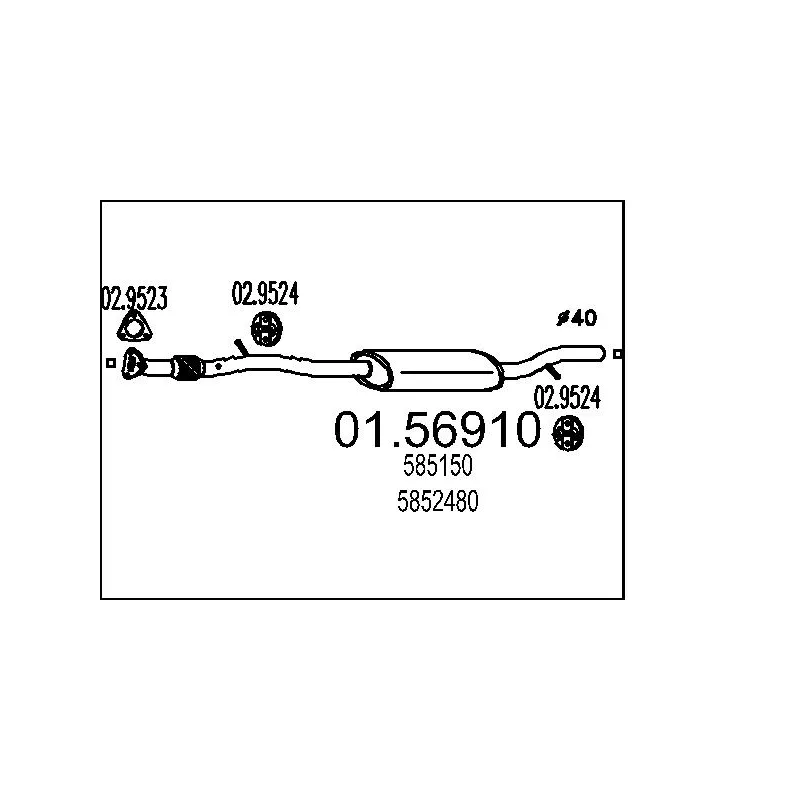 Silencieux central MTS 01.56910