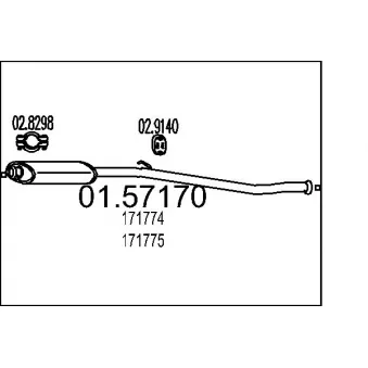 Silencieux central MTS