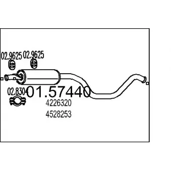 Silencieux central MTS