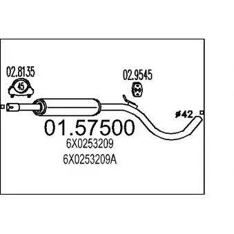Silencieux central MTS