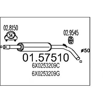 Silencieux central MTS