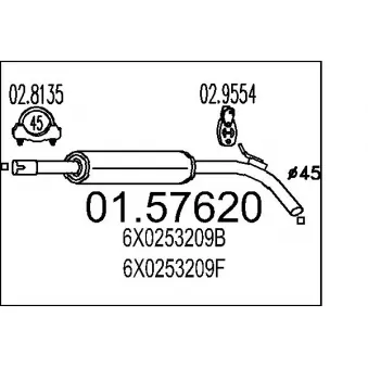 Silencieux central MTS