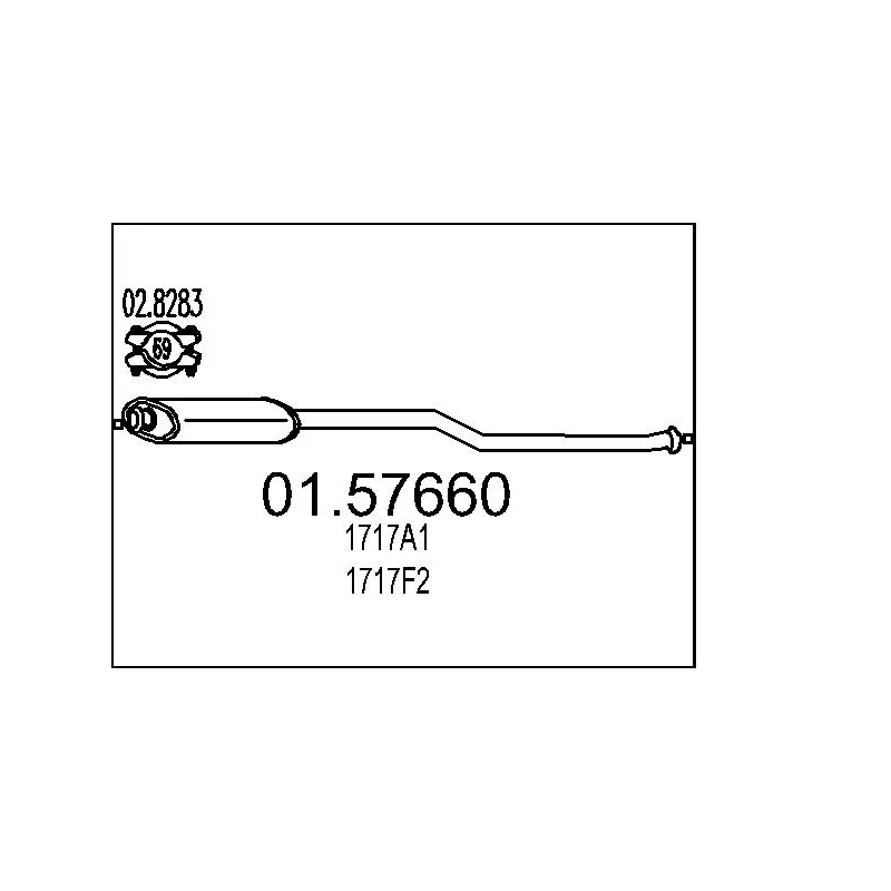 Silencieux central MTS 01.57660