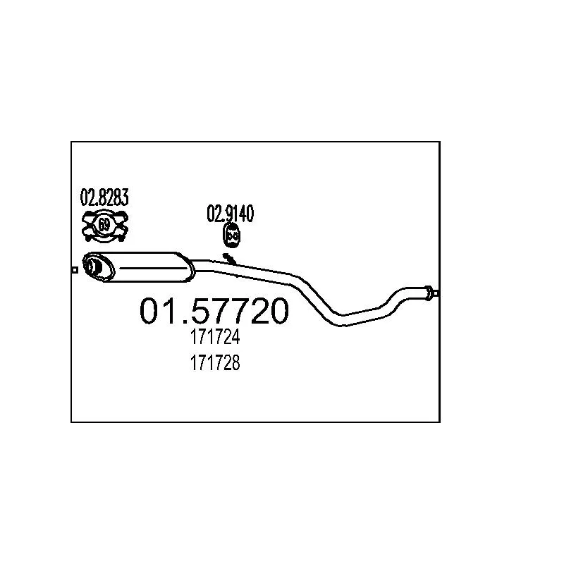 Silencieux central MTS 01.57720