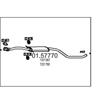Silencieux central MTS 01.57770