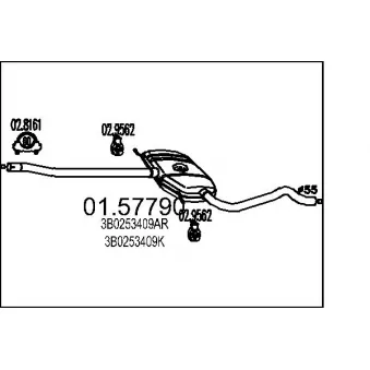 Silencieux central MTS 01.57790