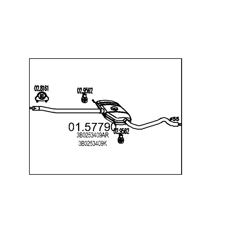 Silencieux central MTS 01.57790
