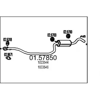 Silencieux central MTS 01.57850