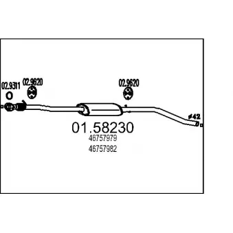 Silencieux central MTS 01.58230