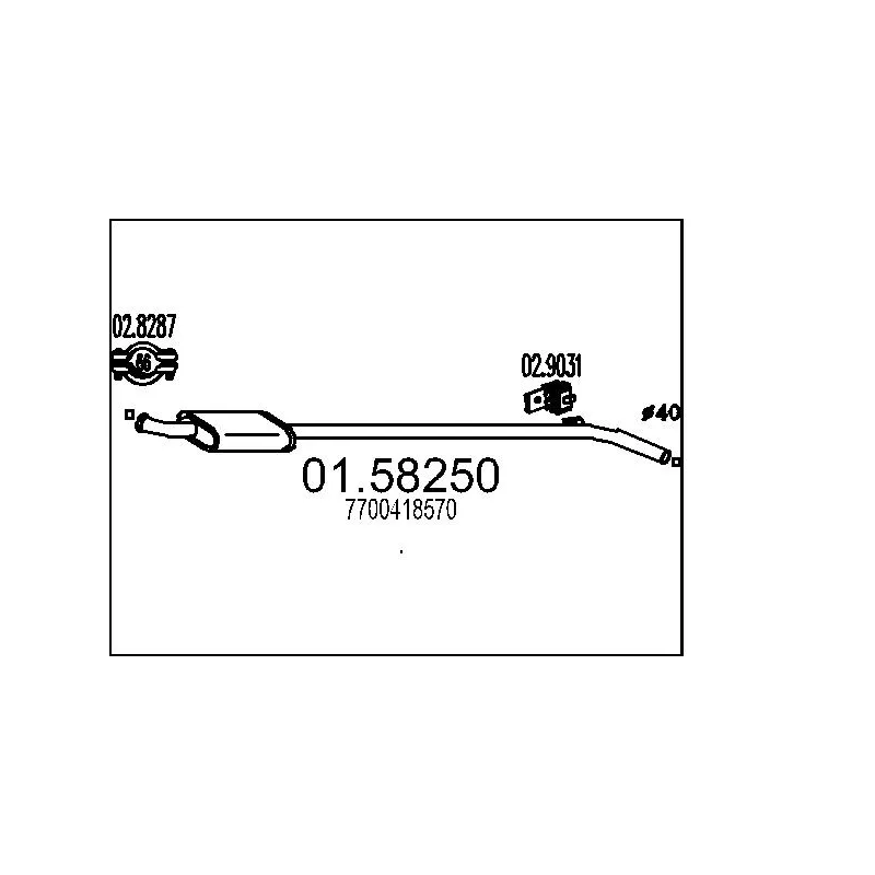 Silencieux central MTS 01.58250