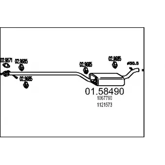 Silencieux central MTS 01.58490
