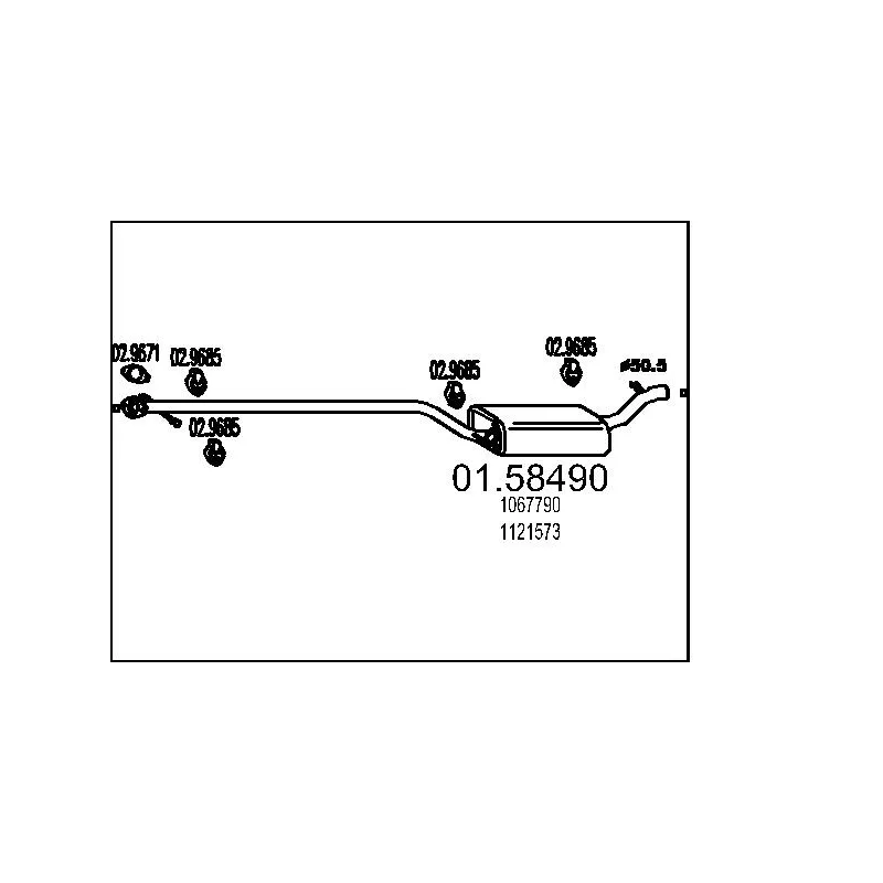 Silencieux central MTS 01.58490